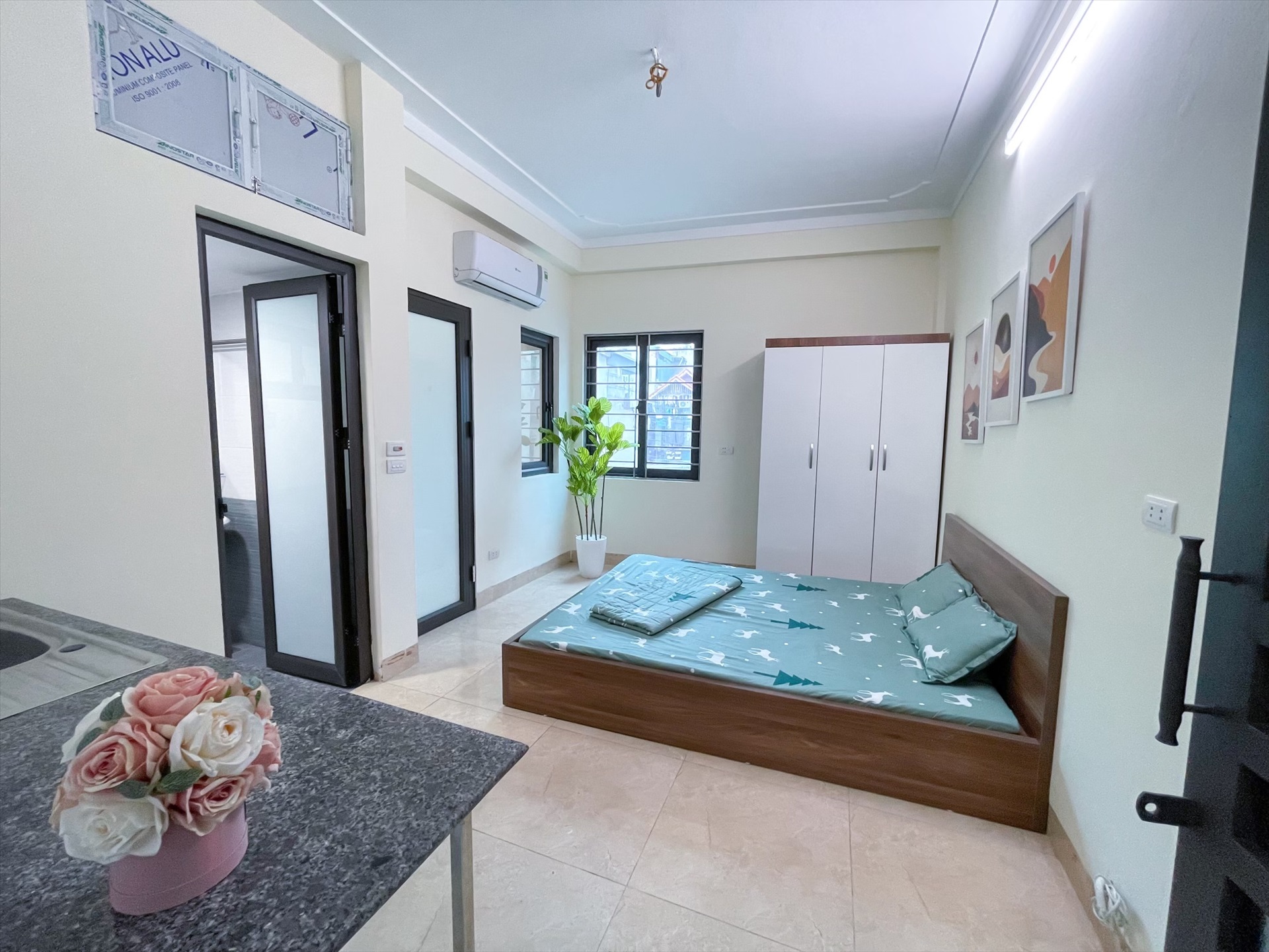 Phòng trọ Studio 30m2 tại THT Land Kim Giang - Thanh Xuân - Phòng ngủ