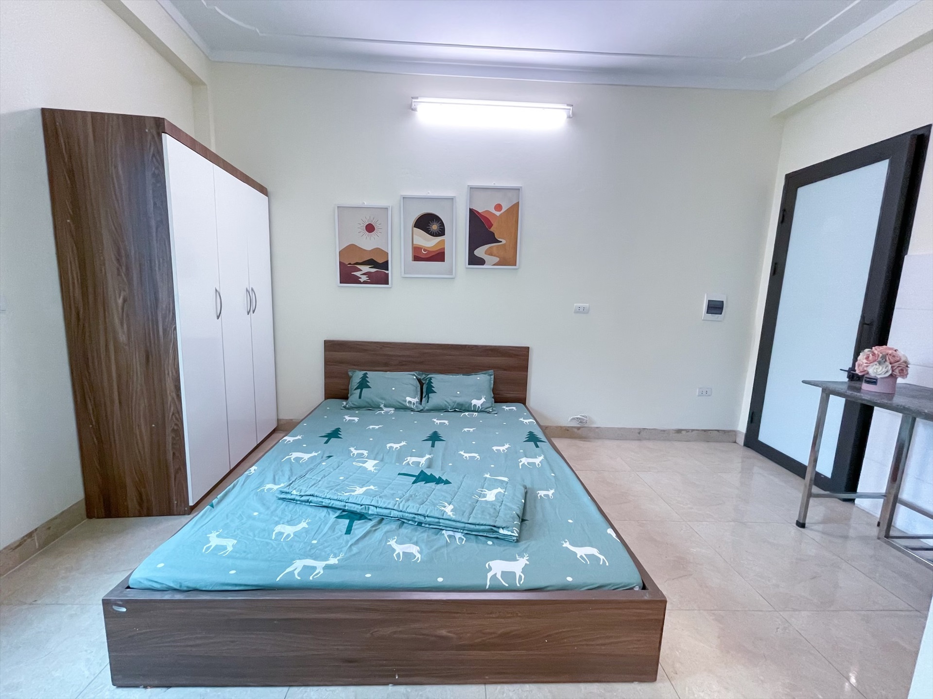 Phòng trọ Studio 30m2 tại THT Land Kim Giang - Thanh Xuân - Phòng ngủ