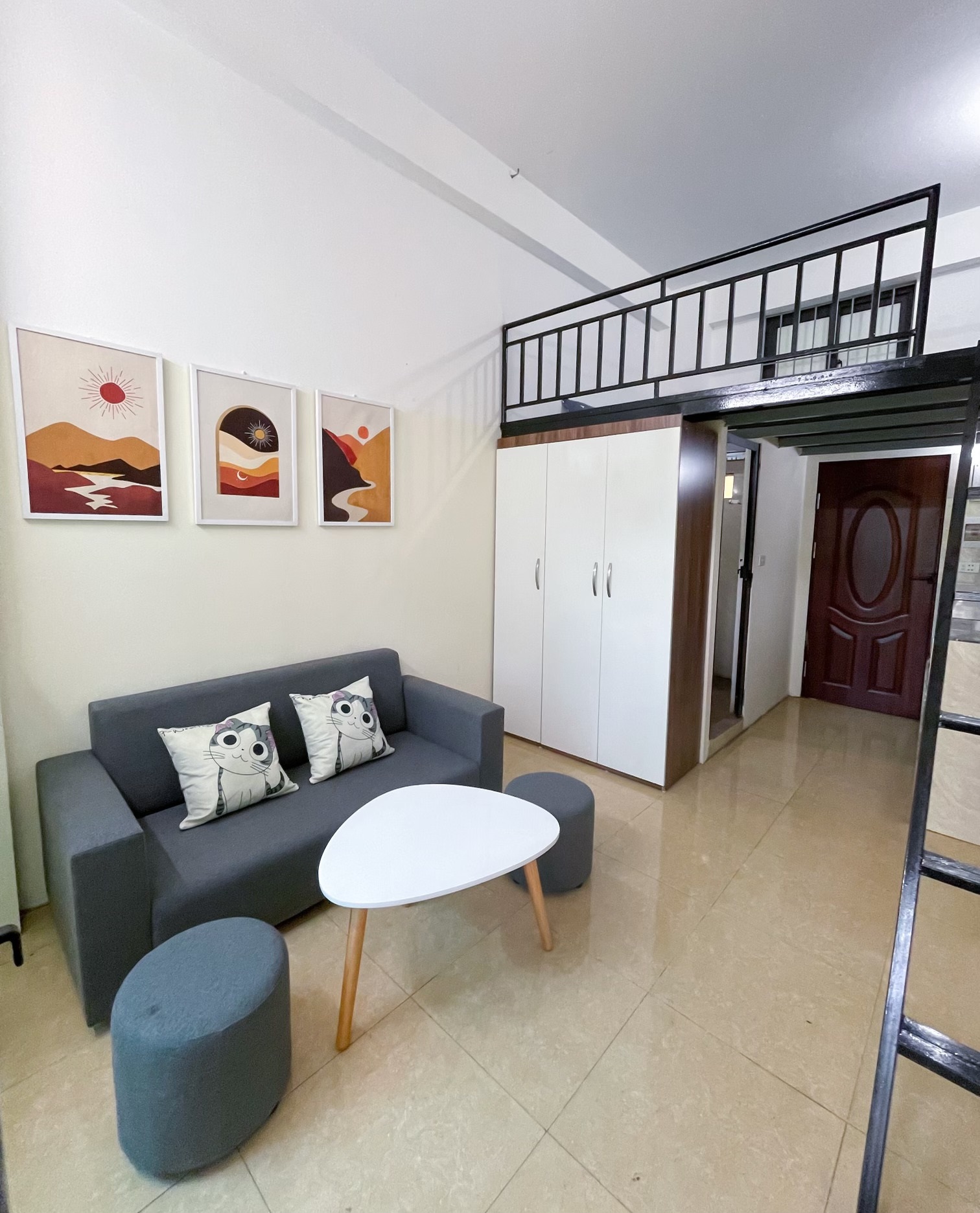 Phòng trọ Duplex 20m2 tại THT Land 1 Kim Giang - Thanh Xuân - Phòng khách