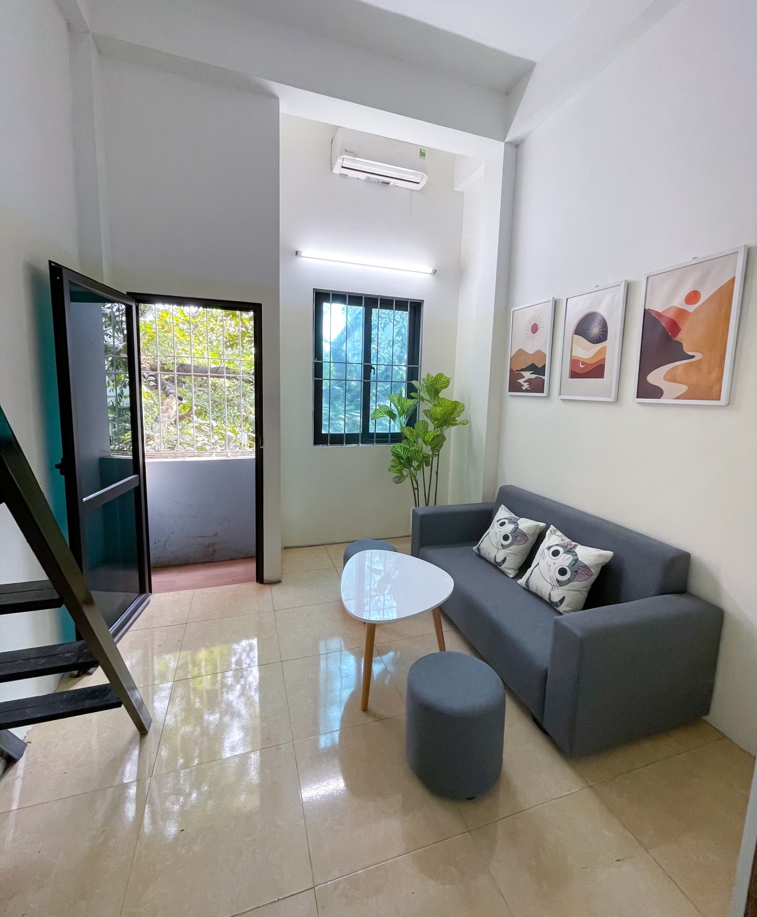 Phòng trọ Duplex 20m2 tại THT Land 1 Kim Giang - Thanh Xuân - Phòng khách