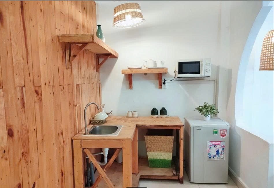 Phòng trọ Studio 40m2 tại PTC House 9 Nguyễn Trãi - Quận 1 - Phòng bếp