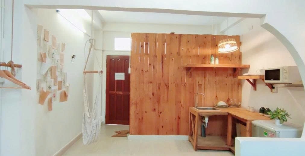 Phòng trọ Studio 40m2 tại PTC House 9 Nguyễn Trãi - Quận 1 - Phòng bếp