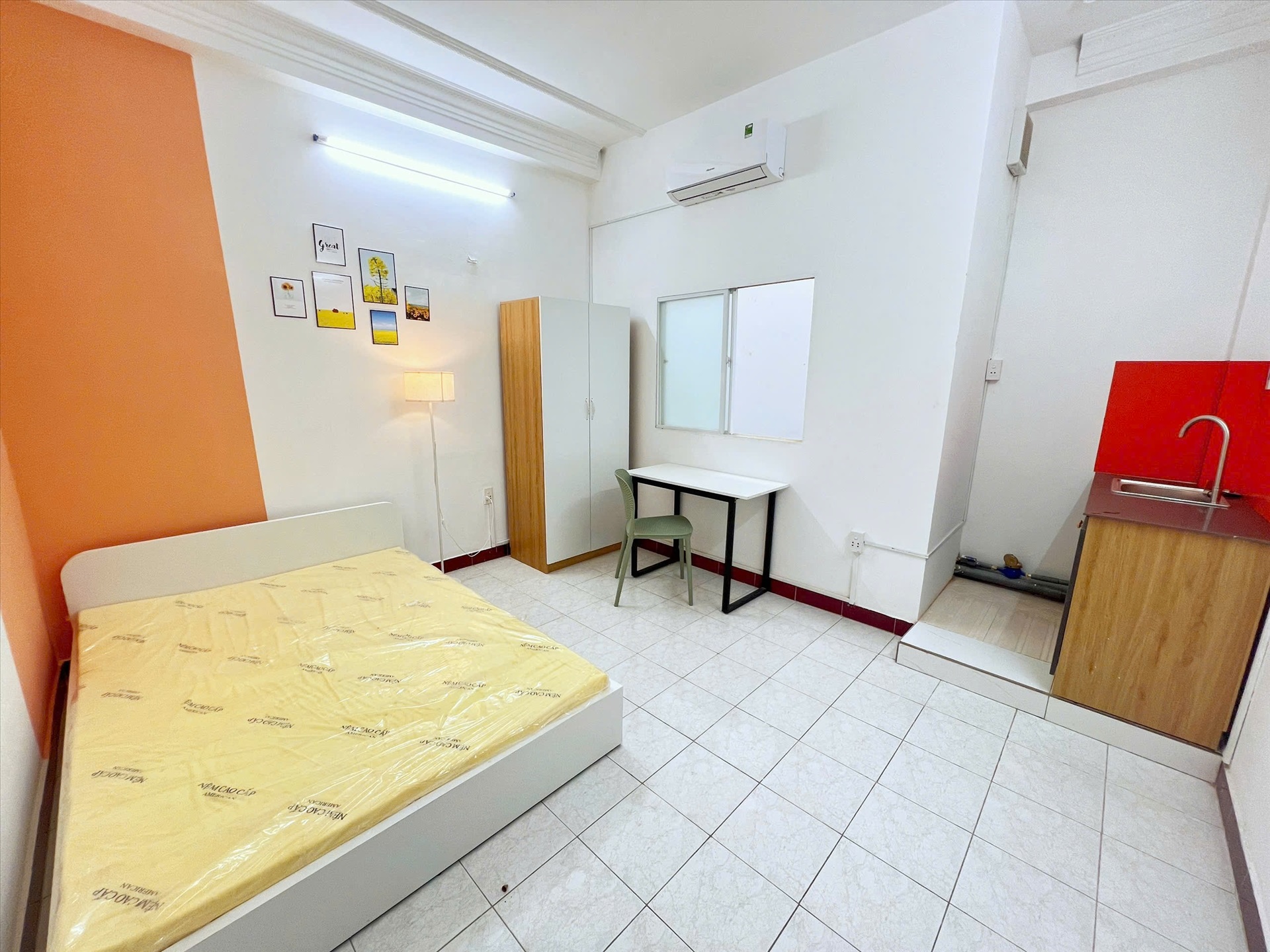 Phòng trọ Studio 20m2 tại KN House Bàu Cát 1 - Tân Bình - Phòng ngủ