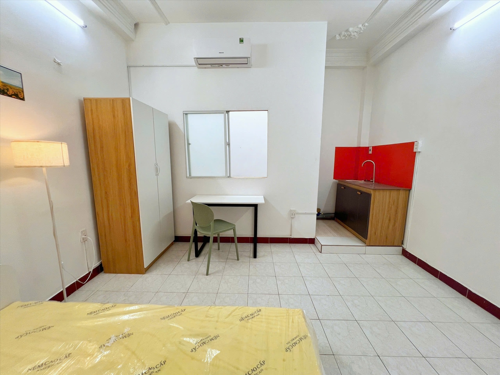 Phòng trọ Studio 20m2 tại KN House Bàu Cát 1 - Tân Bình - Phòng ngủ