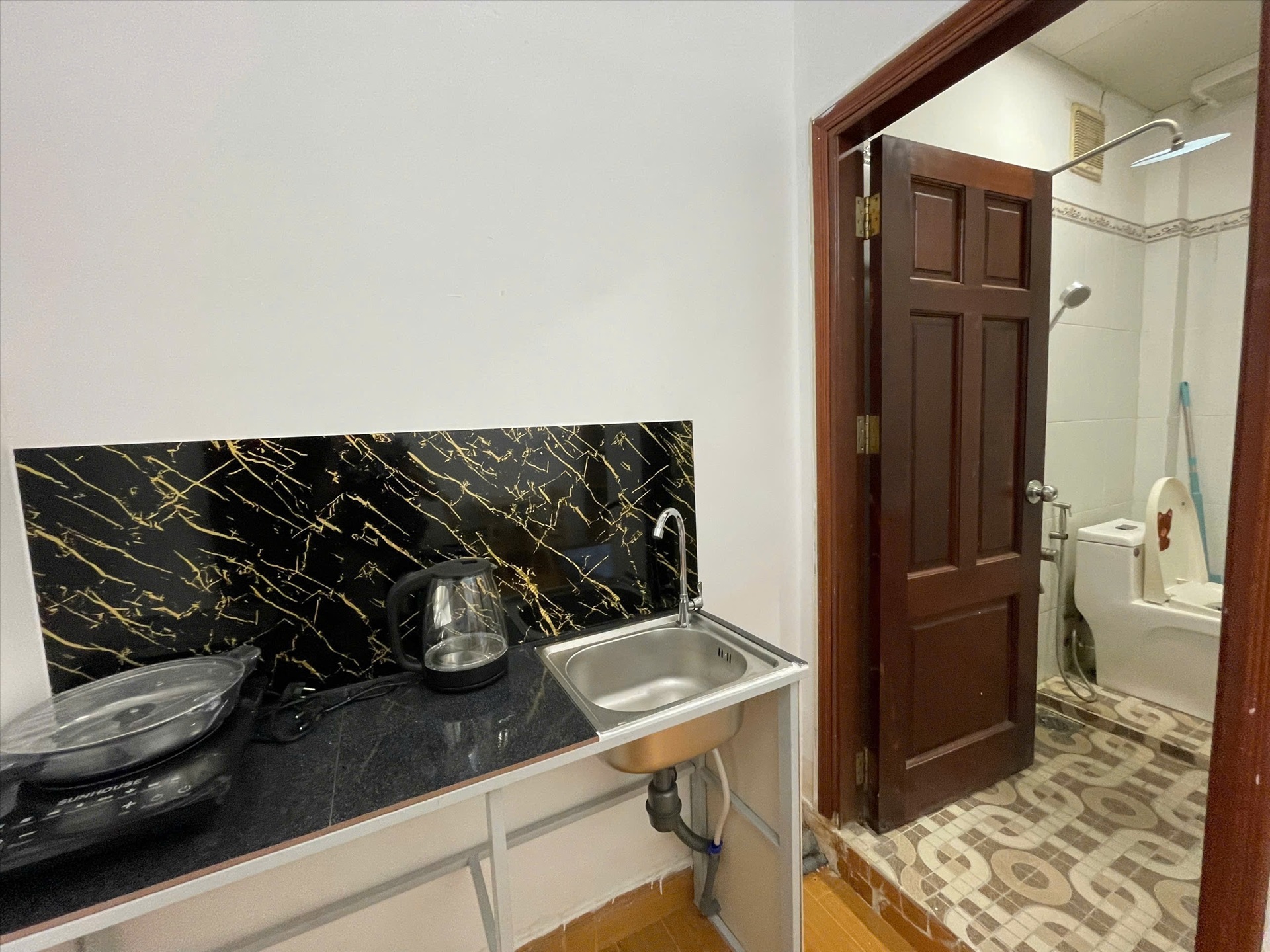 Phòng trọ Studio 25m2 tại Jinjoo Home Yên Thế - Tân Bình - Phòng bếp