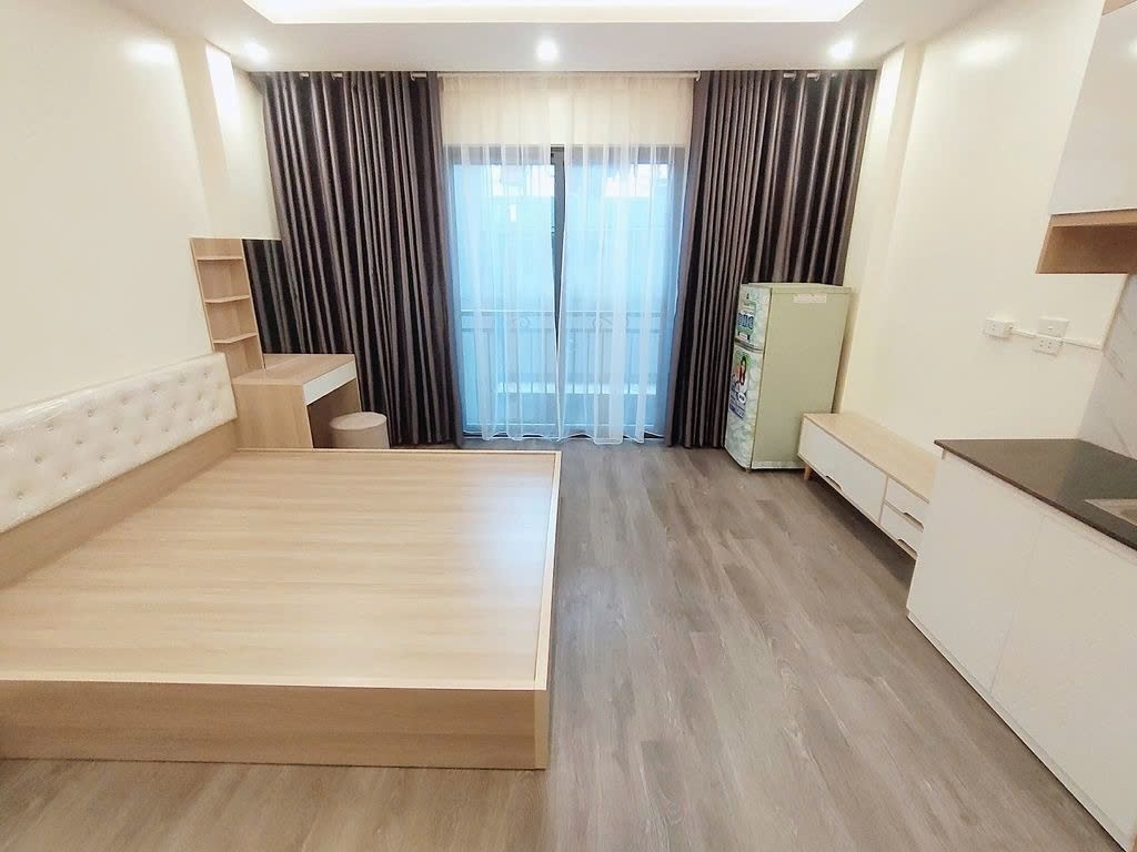 Phòng trọ Studio 25m2 tại PTC House Hoa Bằng - Cầu Giấy  - Phòng ngủ