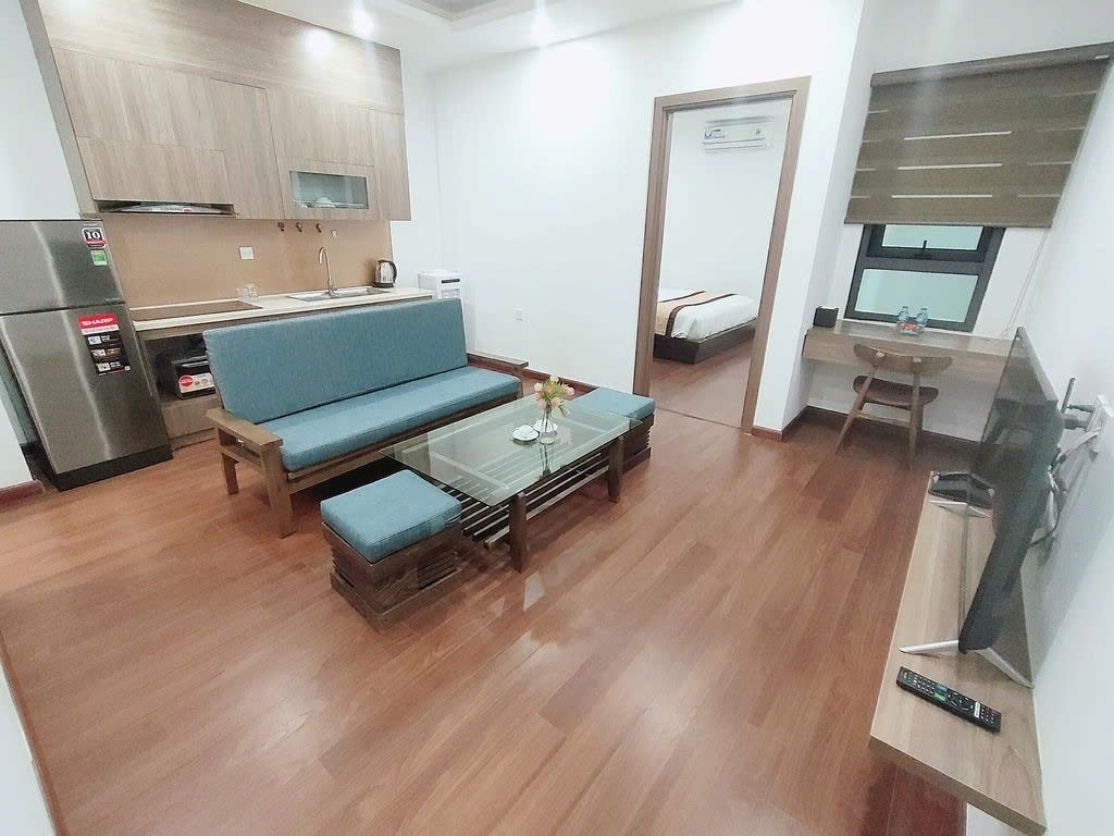 Phòng trọ 1 Phòng ngủ 45m2 tại PTC House Trần Thái Tông - Cầu Giấy  - Phòng khách