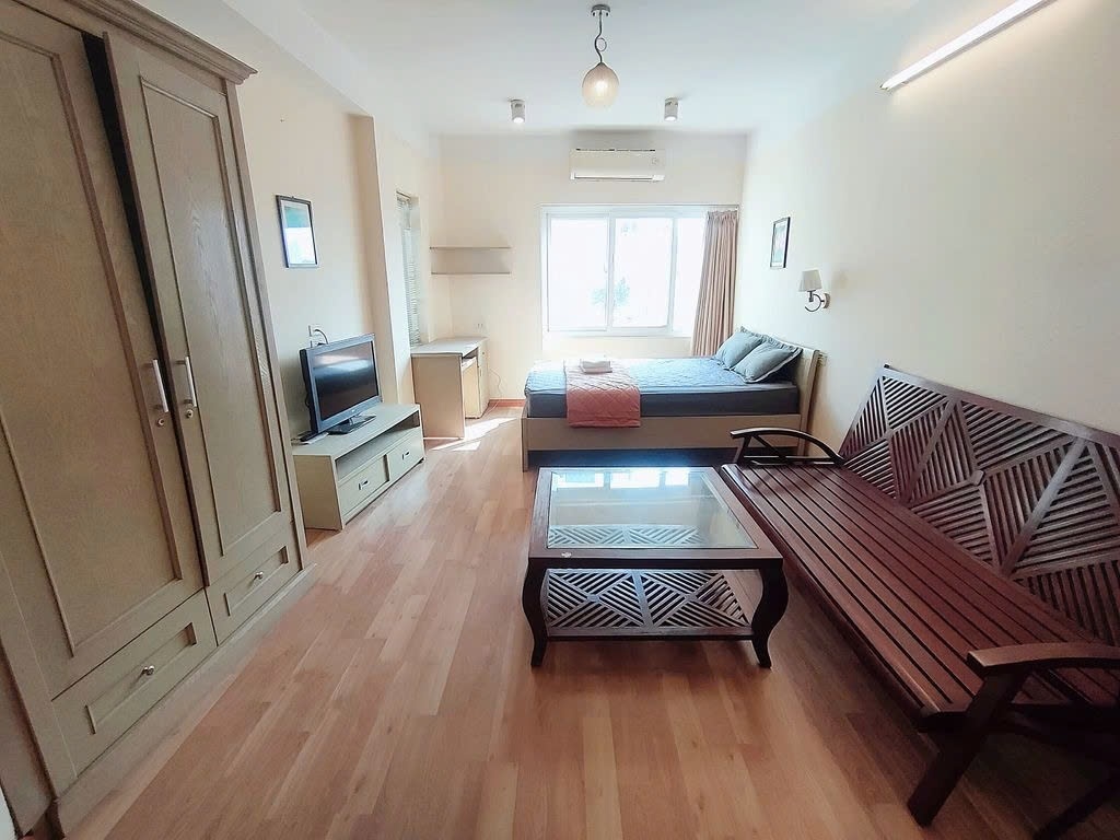 Phòng trọ Studio 25m2 tại PTC House Lạc Long Quân - Cầu Giấy  - Phòng ngủ