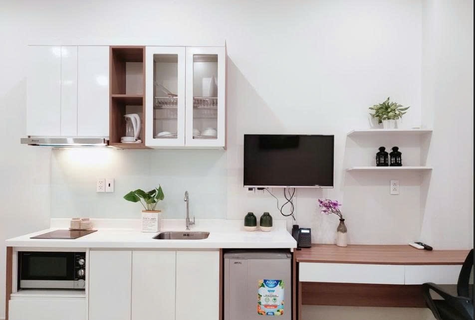 Phòng trọ Studio 20m2 tại PTC House 1 Calmette - Quận 1 - Phòng bếp
