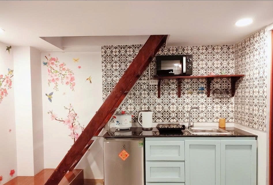 Phòng trọ Duplex 30m2 tại PTC House Lê Lợi - Quận 1 - Phòng bếp