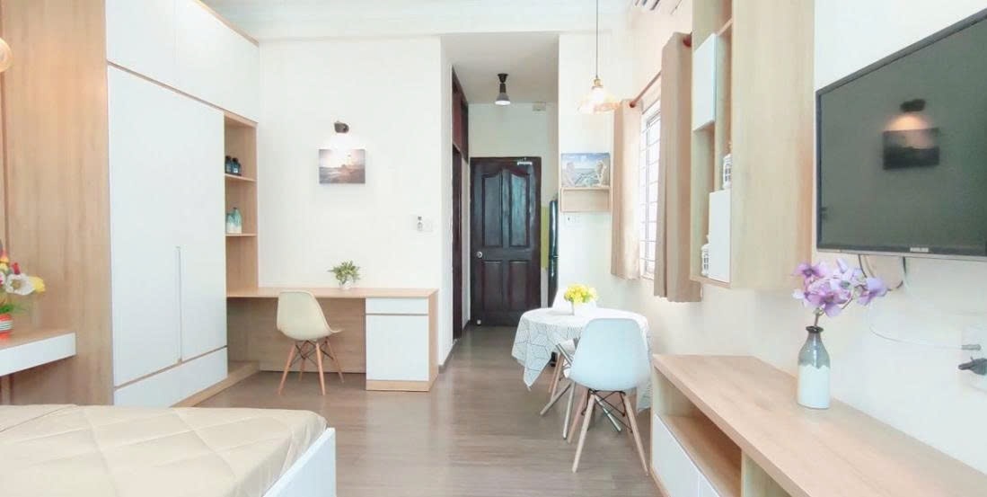Phòng trọ Studio 30m2 tại PTC House 3 Trương Quyền - Quận 3 - Phòng ngủ