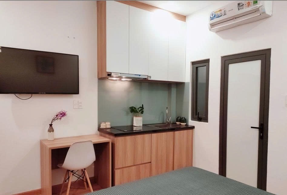Phòng trọ Studio 20m2 tại PTC House 1 Cô Giang - Quận 1 - Phòng bếp