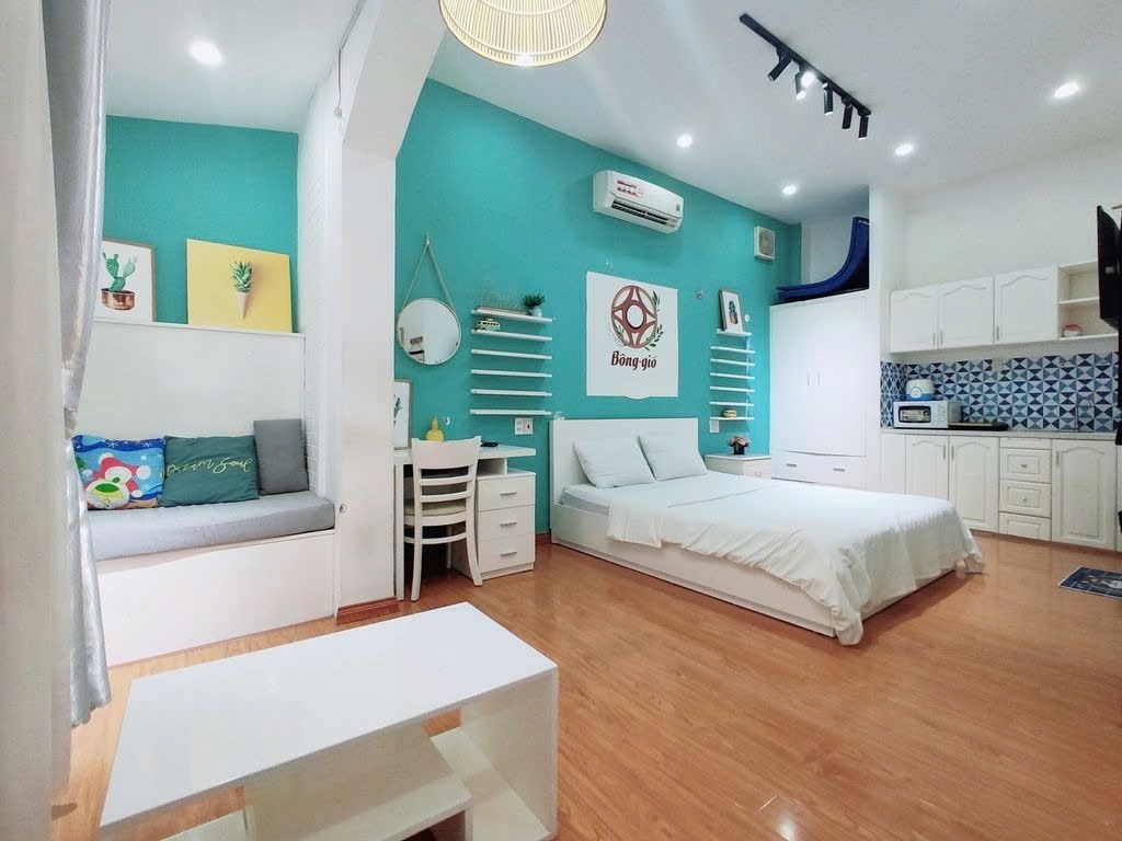 Phòng trọ Studio 20m2 tại PTC House 2 Lê Thánh Tôn - Quận 1  - Phòng ngủ