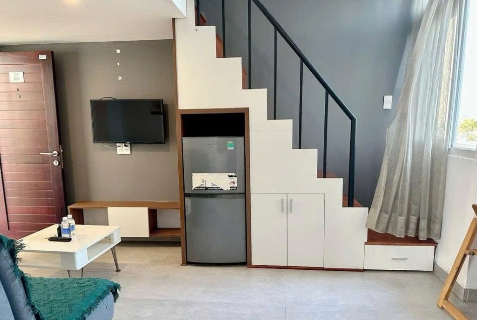 Phòng trọ Duplex 16m2 tại PTC House 2 Đường số 1 - Quận 7 - Phòng khách