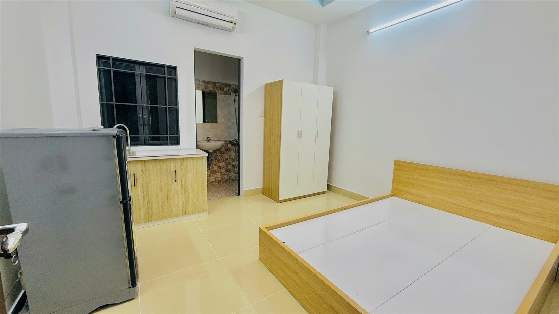 Phòng trọ Studio 20m2 tại Jinjoo Home Phạm Văn Chiêu - Gò Vấp - Phòng ngủ