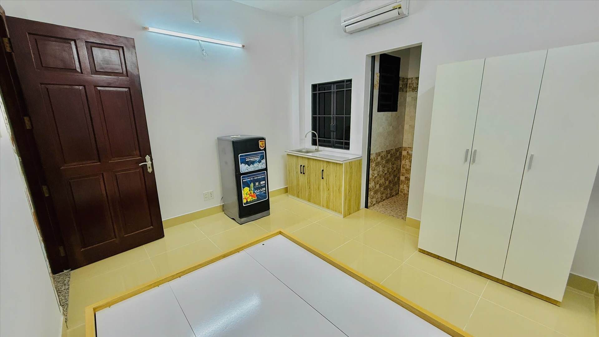 Phòng trọ Studio 20m2 tại Jinjoo Home Phạm Văn Chiêu - Gò Vấp - Phòng ngủ