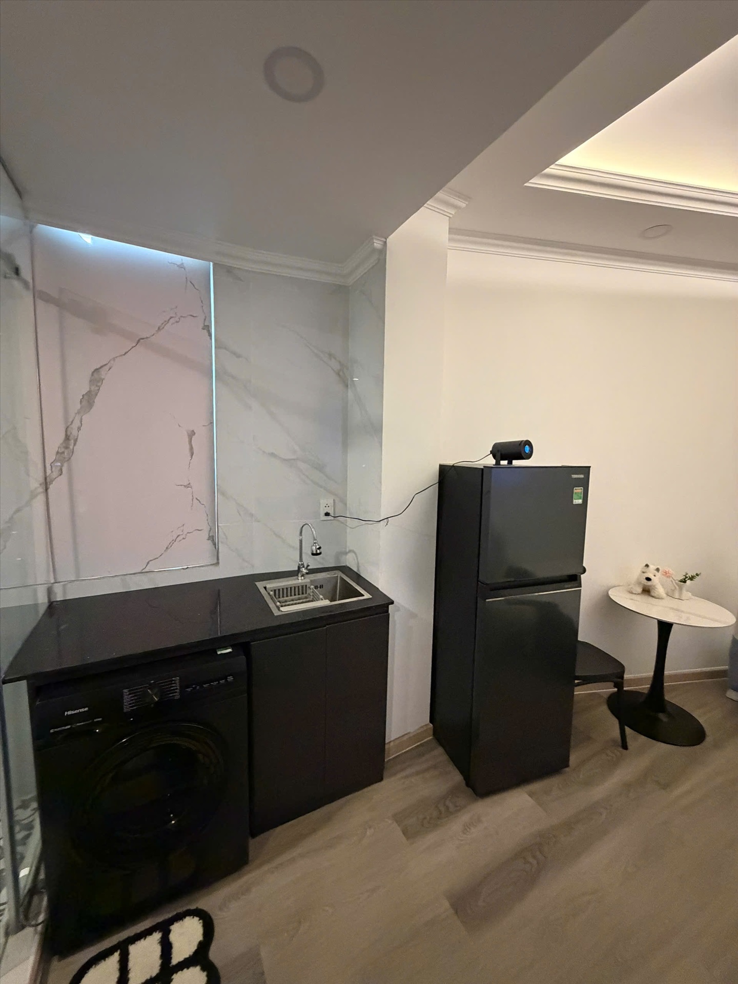 Phòng trọ Studio 25m2 tại Jinjoo Home Trương Đăng Quế - Gò Vấp - Phòng bếp