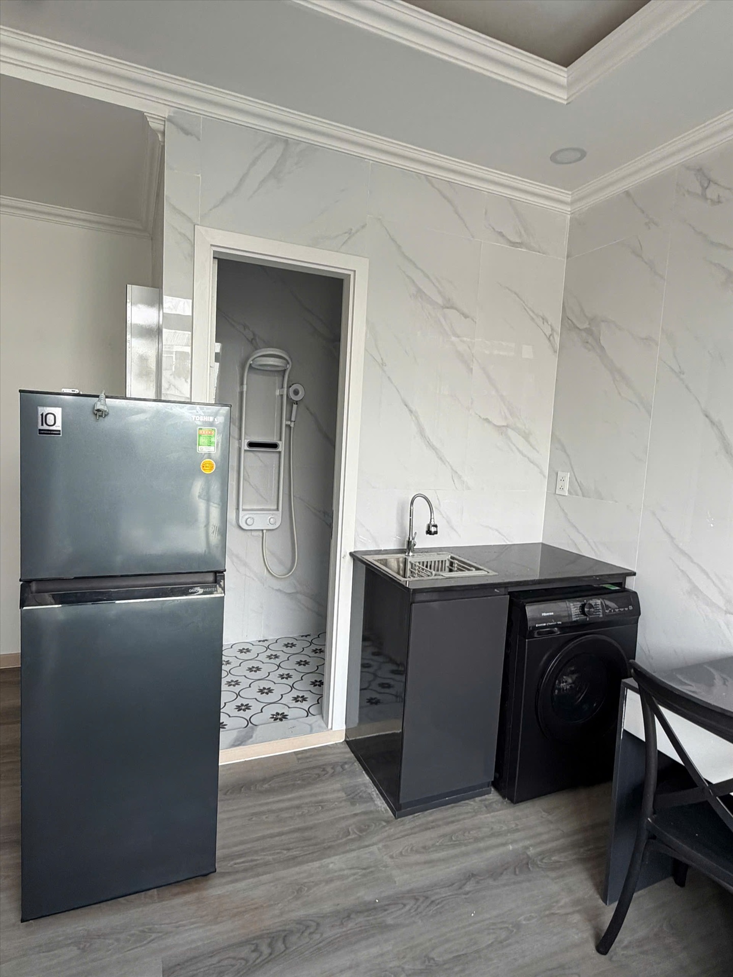 Phòng trọ Studio 25m2 tại Jinjoo Home Trương Đăng Quế - Gò Vấp - Phòng bếp