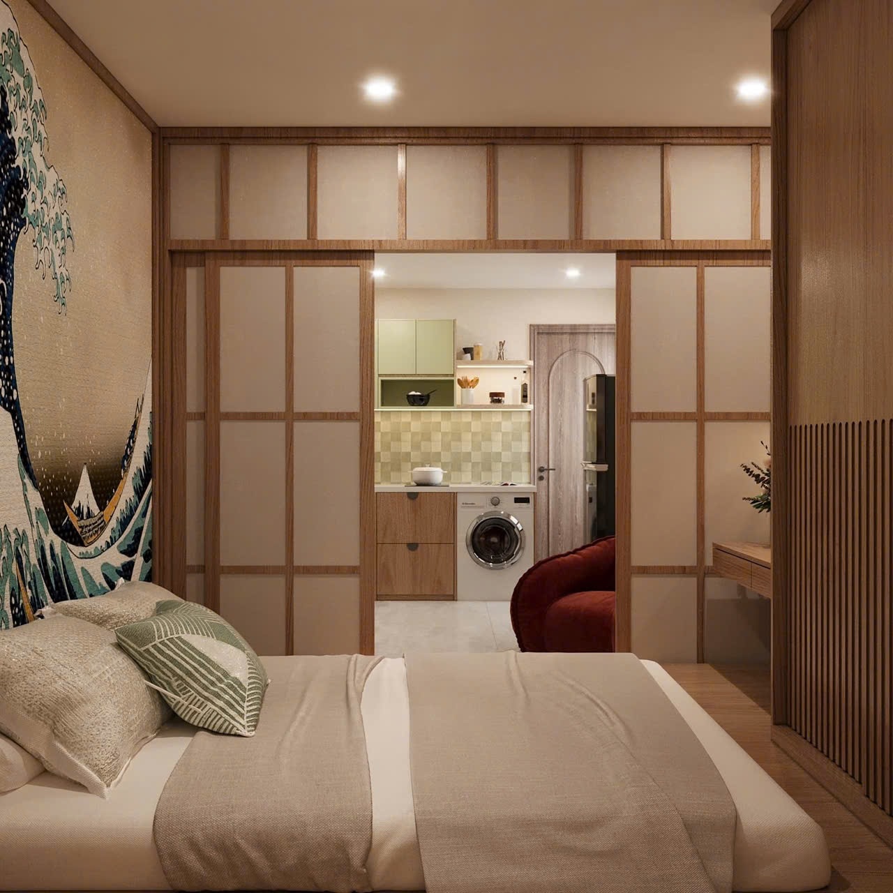 Phòng trọ 1 Phòng ngủ 30m2 tại Lighthouse Lạc Long Quân - Tân Bình - Phòng ngủ