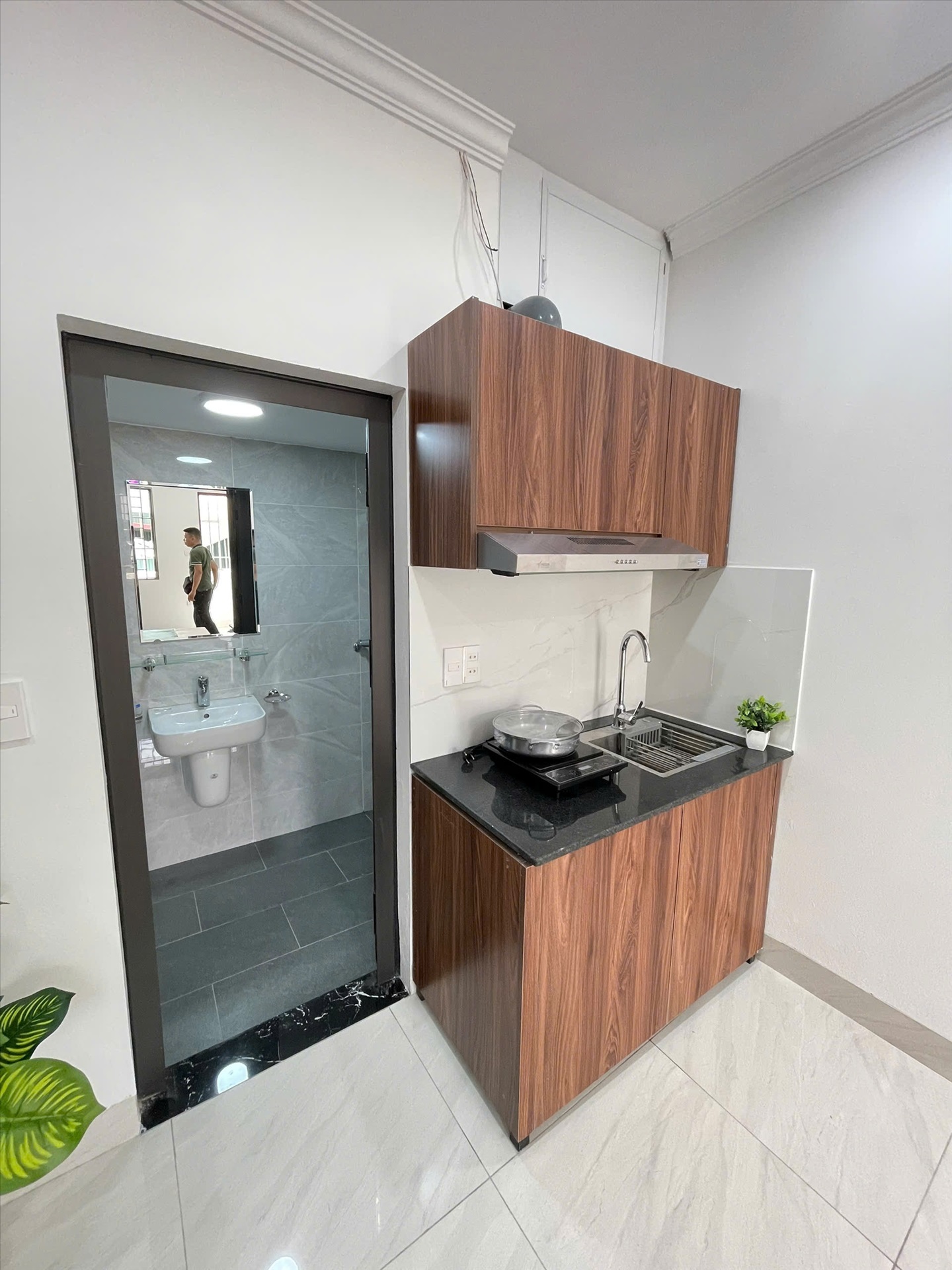 Phòng trọ Studio 25m2 tại CTC Home Mỹ Đình - Nam Từ Liêm - Phòng bếp