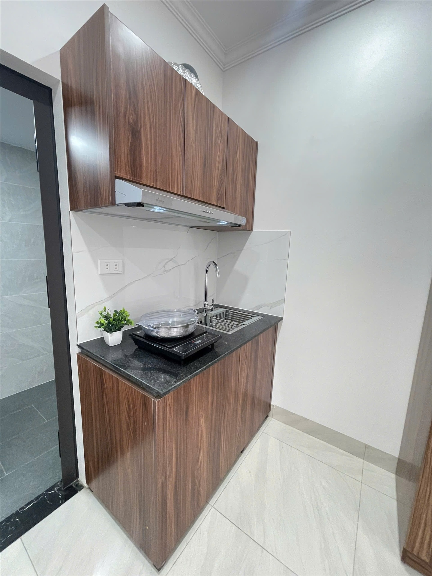 Phòng trọ Studio 25m2 tại CTC Home Mỹ Đình - Nam Từ Liêm - Phòng bếp