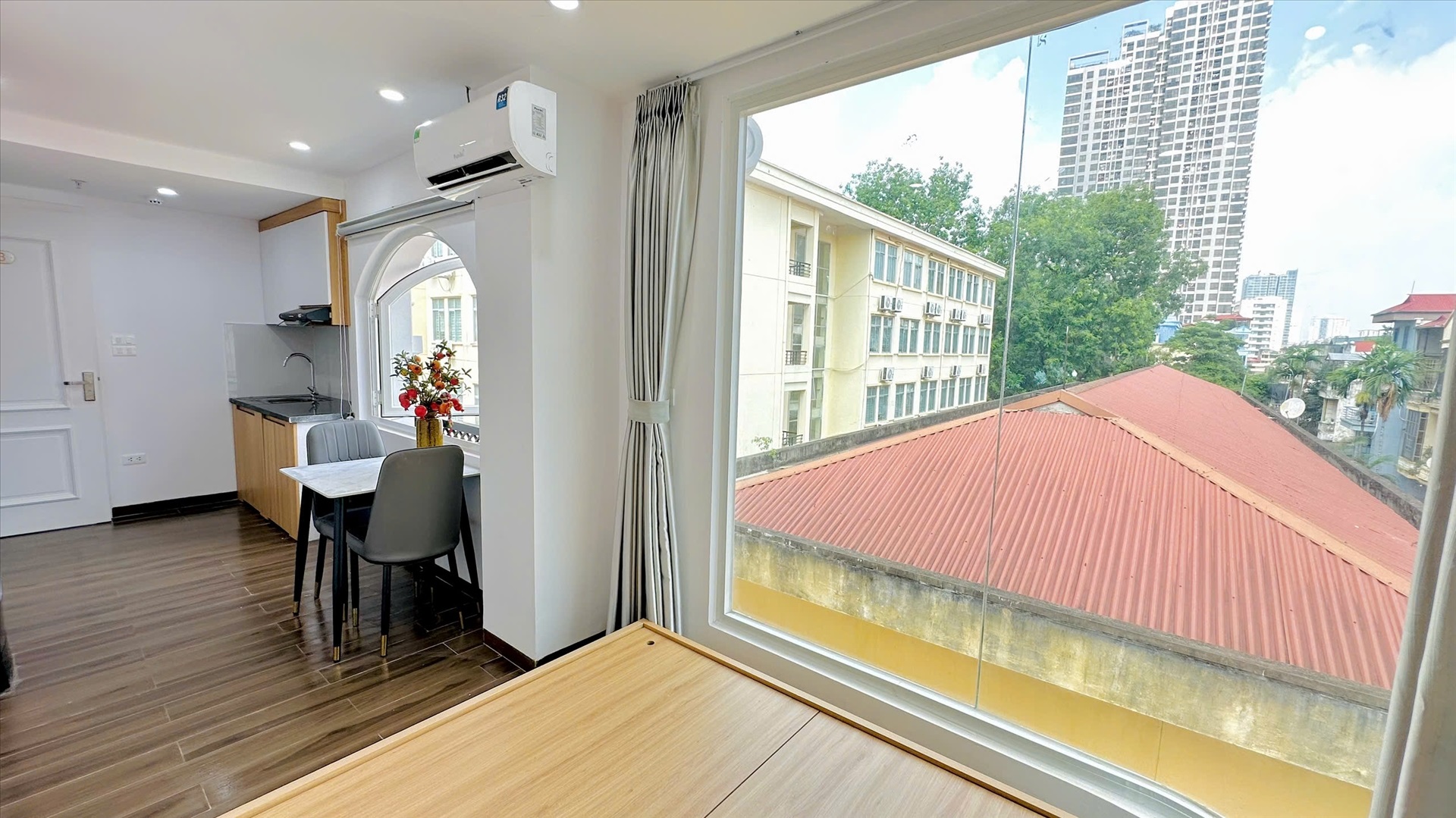 Phòng trọ Studio 28m2 tại TT House Nguyễn Phong Sắc - Cầu Giấy - Phòng ngủ