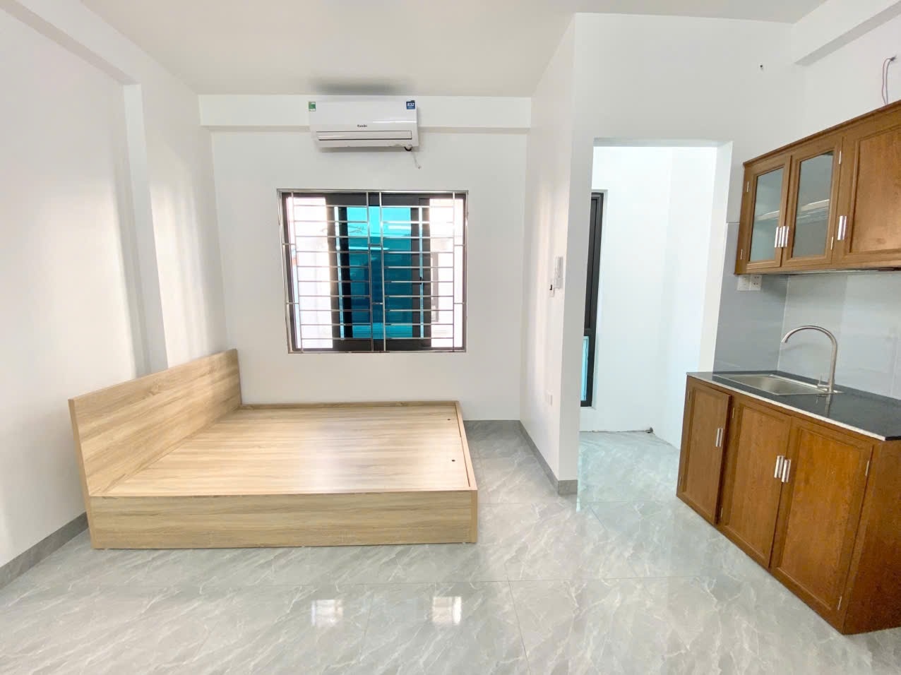Phòng trọ Studio 25m2 tại QM Housing 1 Lê Quang Đạo - Nam Từ Liêm - Phòng ngủ