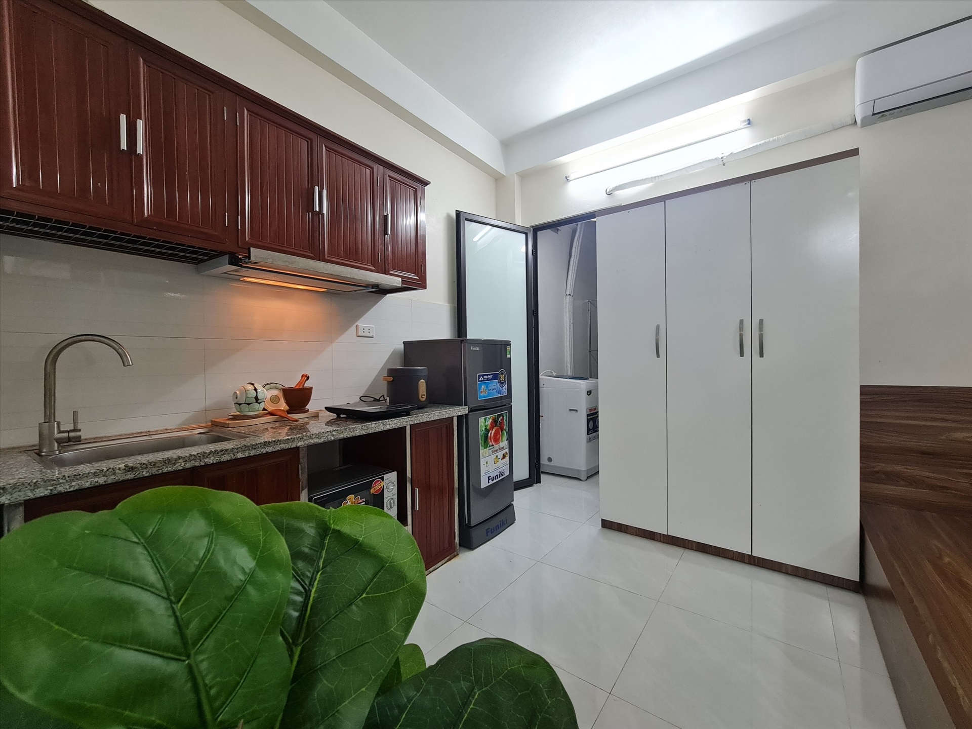 Phòng trọ Studio 40m2 tại THT Land Phạm Văn Đồng - Cầu Giấy - Phòng bếp