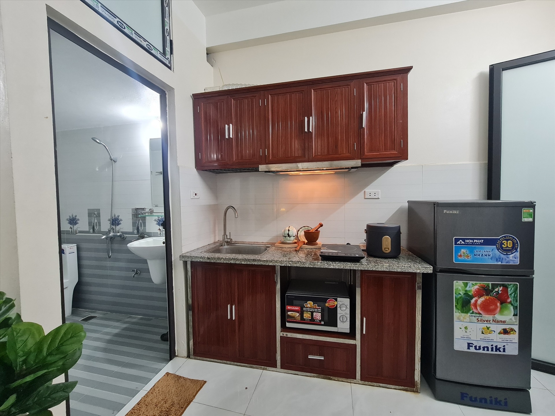 Phòng trọ Studio 40m2 tại THT Land Phạm Văn Đồng - Cầu Giấy - Phòng bếp