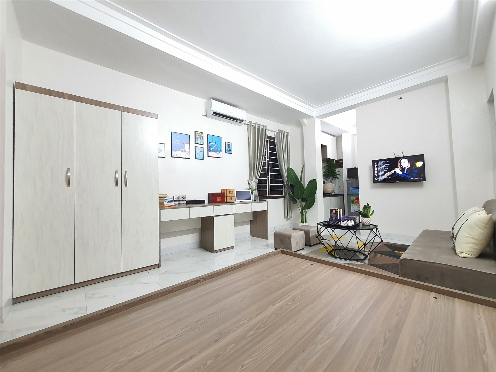 Phòng trọ Studio 30m2 tại THT Land Trần Cung - Bắc Từ Liêm - Phòng ngủ