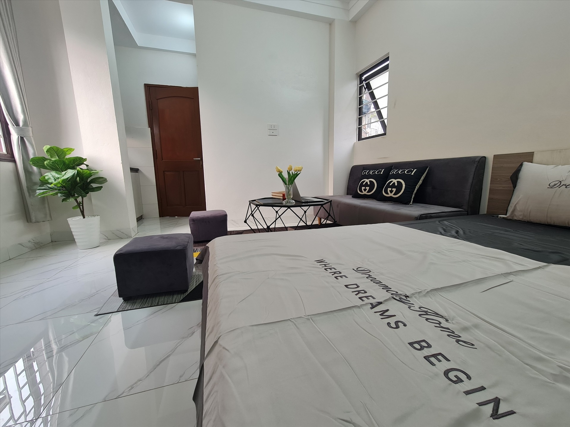 Phòng trọ Studio 25m2 tại THT Land Trần Cung - Bắc Từ Liêm - Phòng ngủ