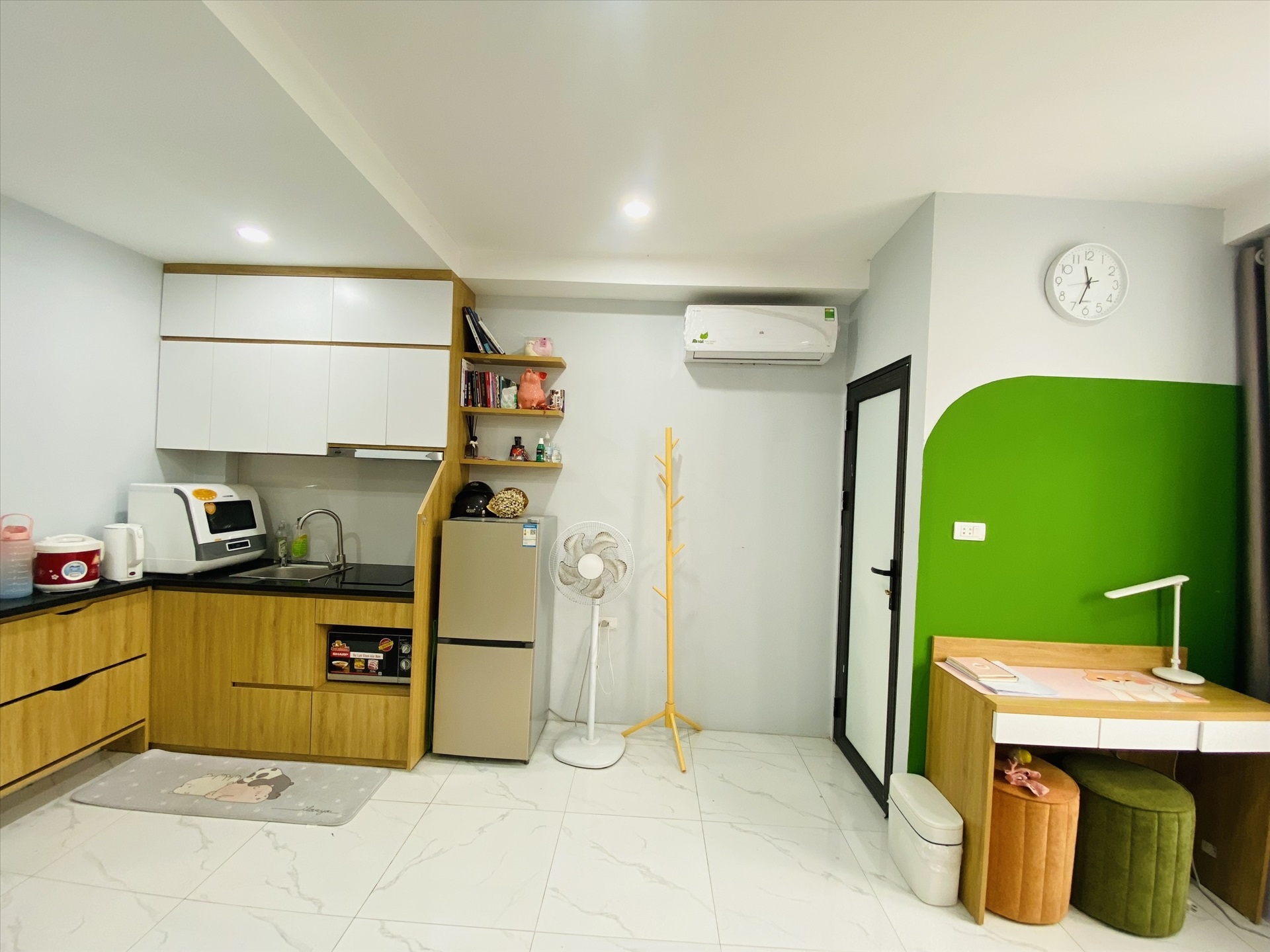 Phòng trọ Studio 25m2 tại THT Land 2 Mỹ Đình - Nam Từ Liêm - Phòng bếp