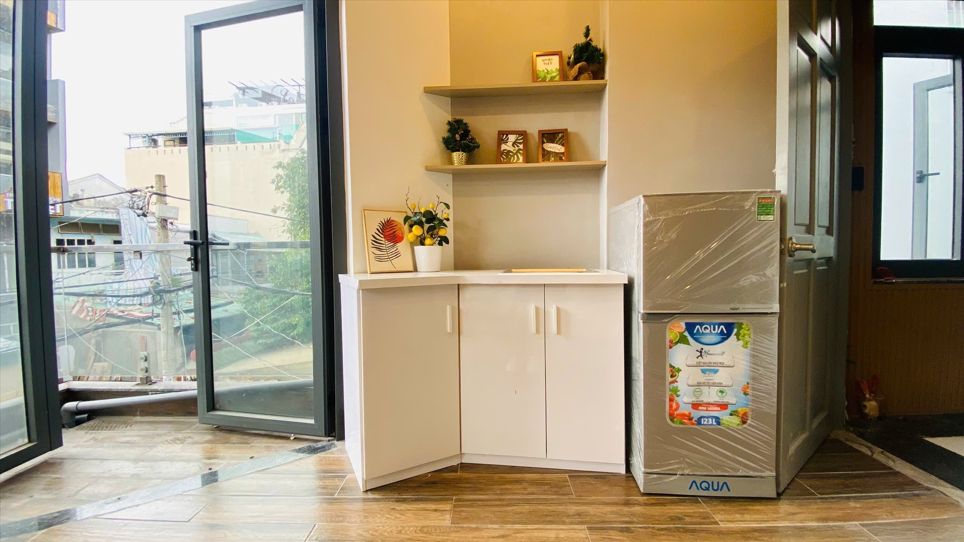 Phòng trọ Studio 25m2 tại NA House Lê Văn Thọ - Gò Vấp - Phòng bếp