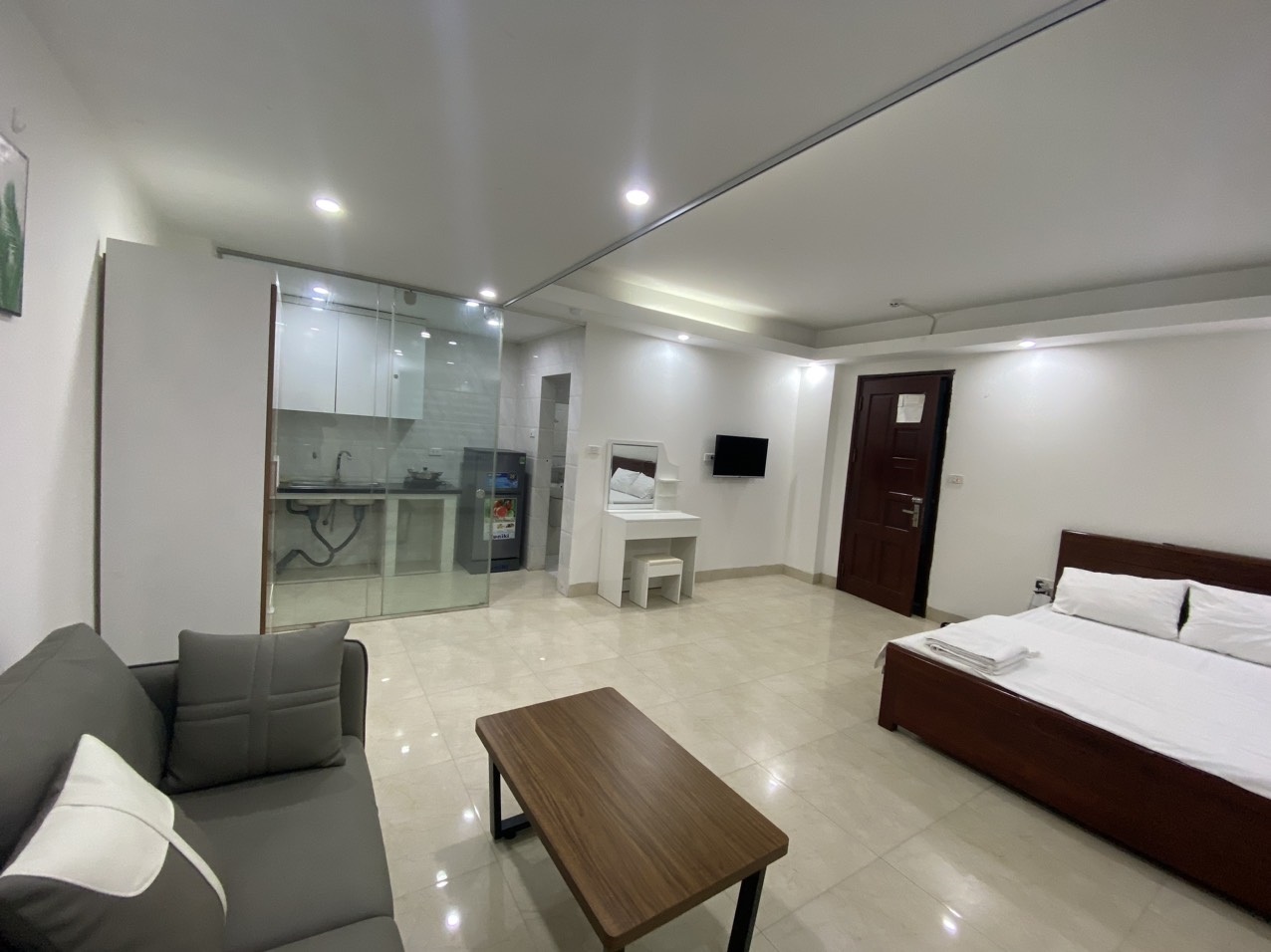 Phòng trọ Studio 40m2 tại THT Land Xã Đàn - Đống Đa - Phòng ngủ