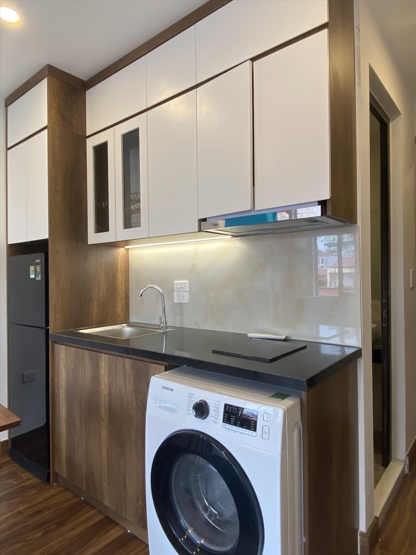 Phòng trọ Studio 25m2 tại THT Land Pháo Đài Láng - Đống Đa - Phòng bếp