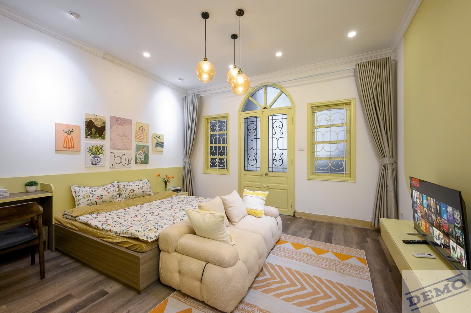 Phòng trọ Studio 40m2 tại THT Land Tôn Đức Thắng - Đống Đa - Phòng ngủ