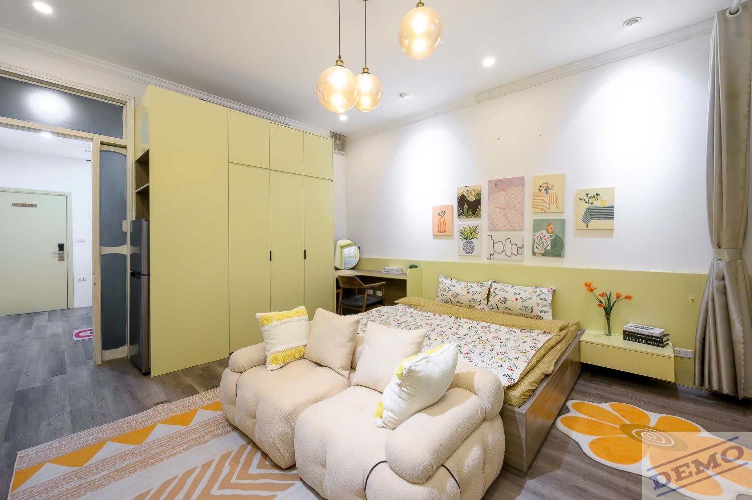 Phòng trọ Studio 40m2 tại THT Land Tôn Đức Thắng - Đống Đa - Phòng ngủ