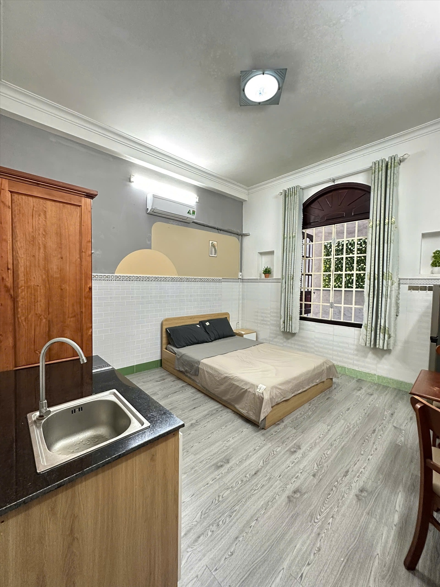 Phòng trọ Studio 25m2 tại Jinjoo Home Nguyễn Phúc Chu - Tân Bình - Phòng ngủ