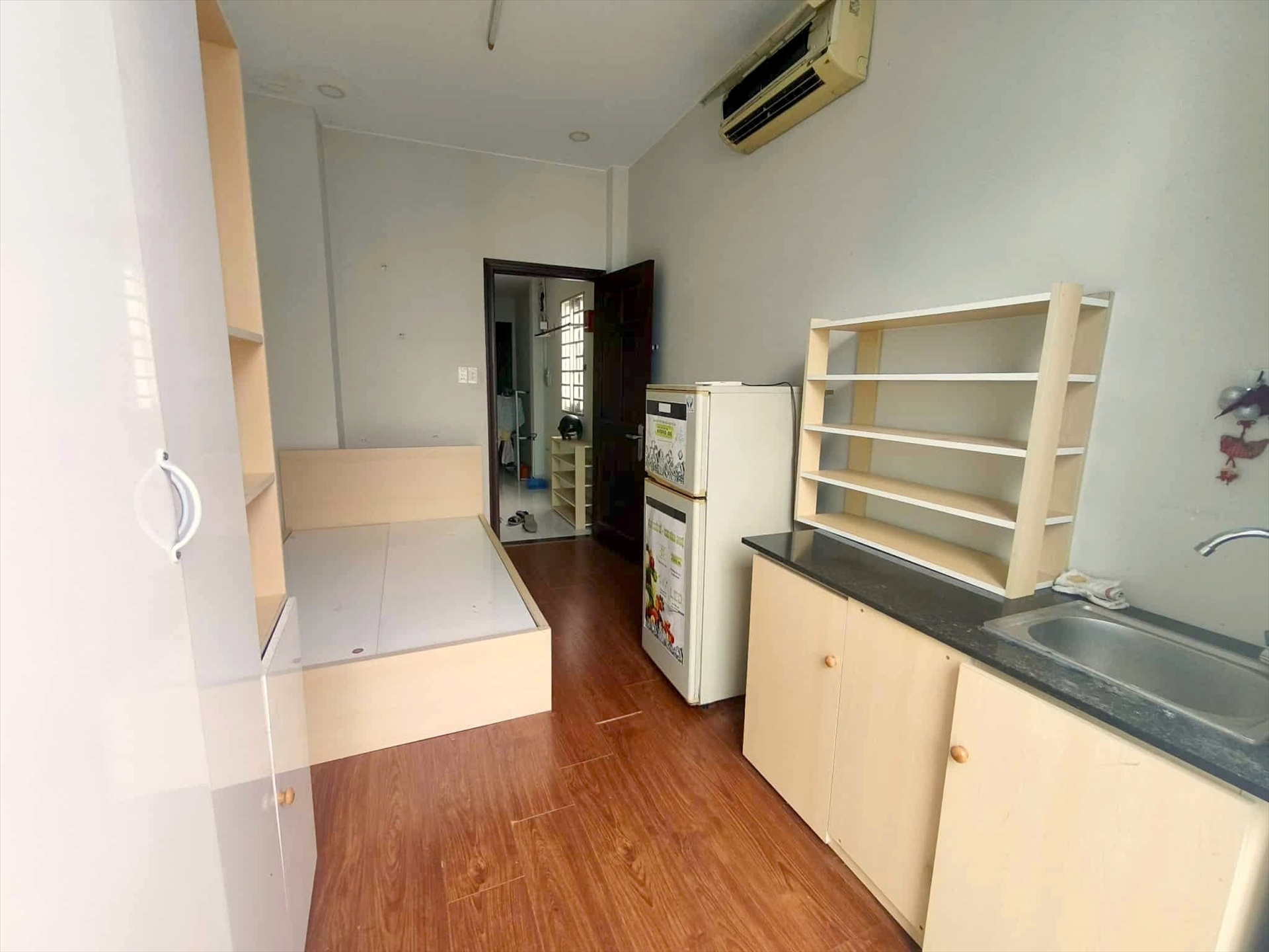 Phòng trọ Studio 20m2 tại Jinjoo Home Phạm Văn Hai - Tân Bình - Phòng ngủ