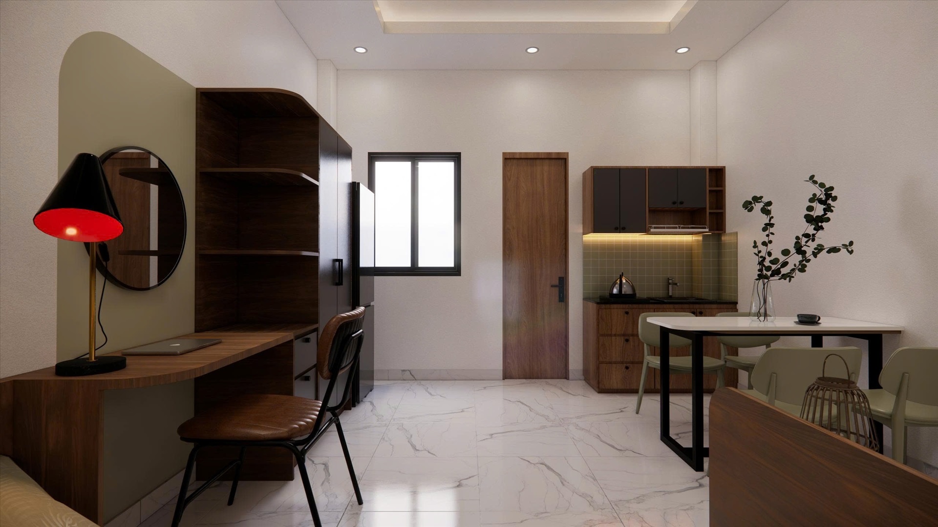 Phòng trọ Studio 25m2 tại AT House Nguyễn Kiệm - Phú Nhuận - Phòng ngủ