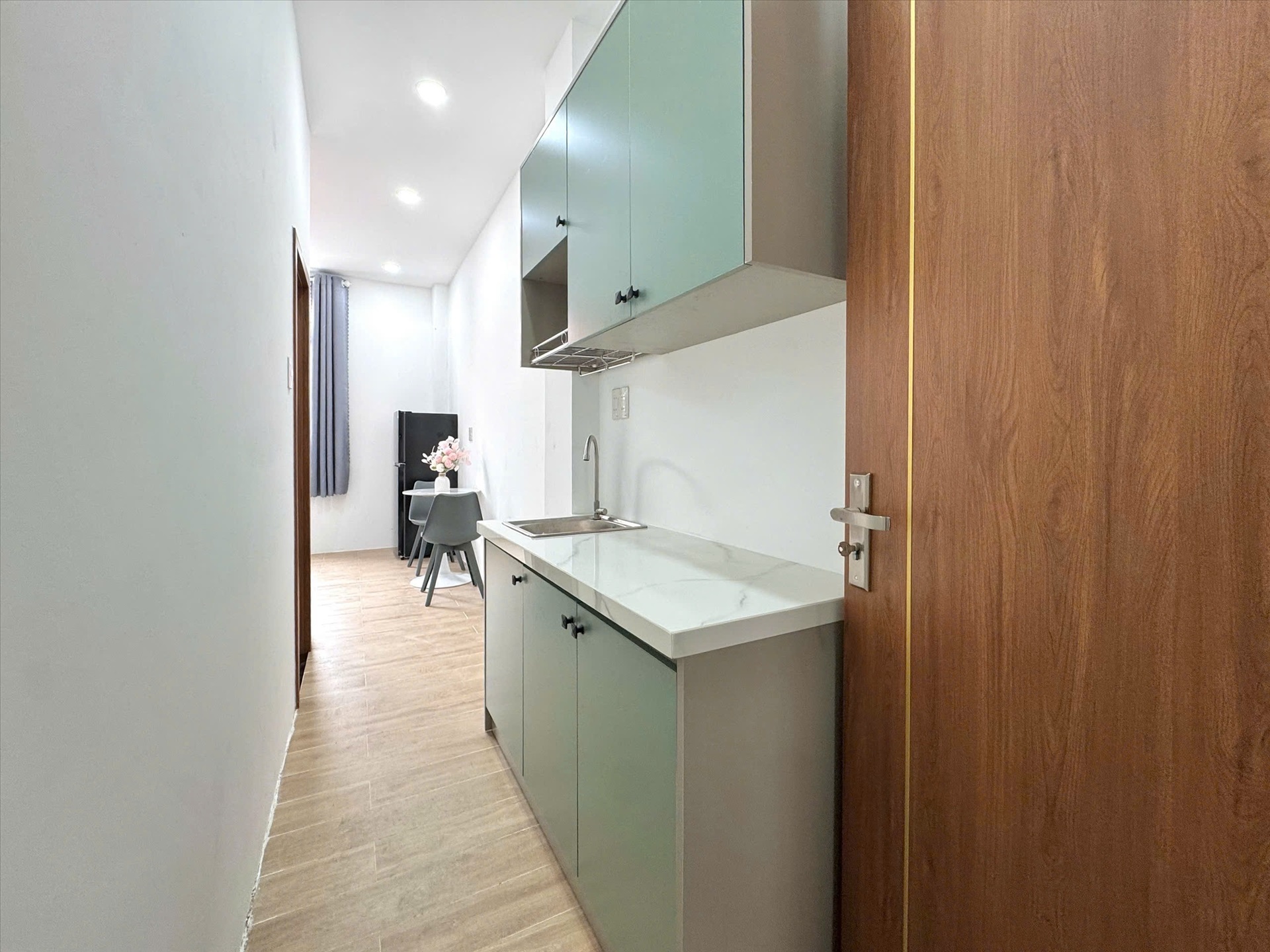 Phòng trọ Studio 25m2 tại Jinjoo Home Đường số 1 - Tân Bình - Phòng bếp