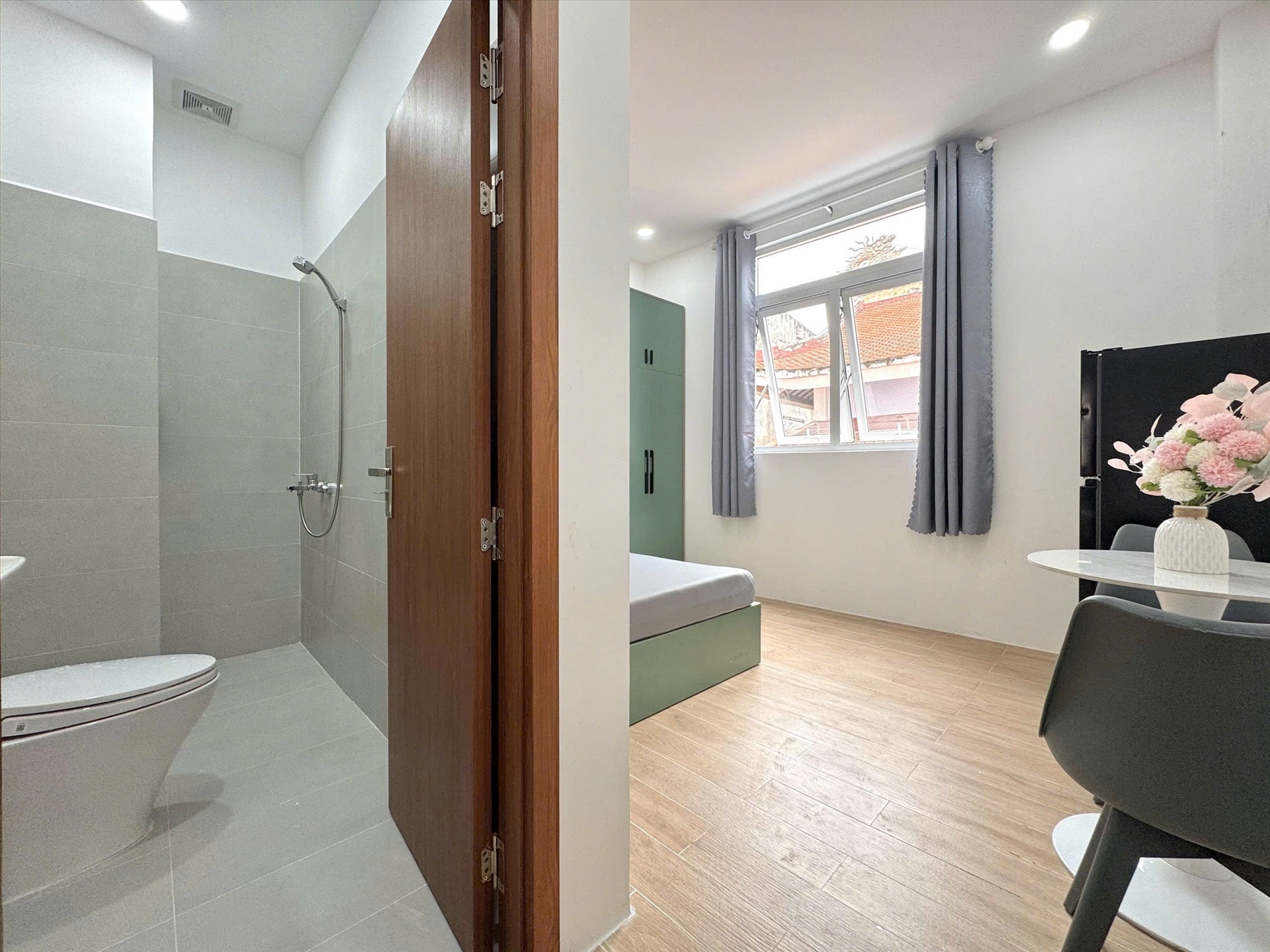 Phòng trọ Studio 25m2 tại Jinjoo Home Đường số 1 - Tân Bình - Phòng bếp