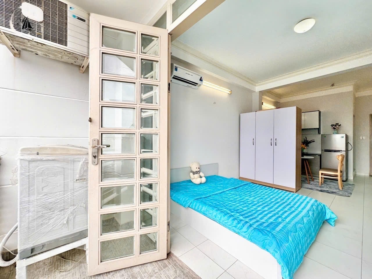 Phòng trọ Studio 30m2 tại Jinjoo Home Bến Cát - Tân Bình - Phòng ngủ