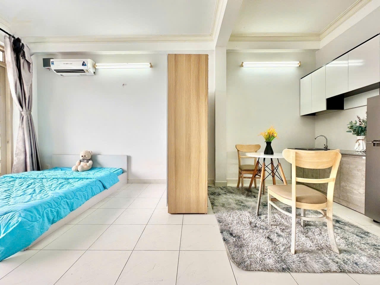 Phòng trọ Studio 30m2 tại Jinjoo Home Bến Cát - Tân Bình - Phòng bếp