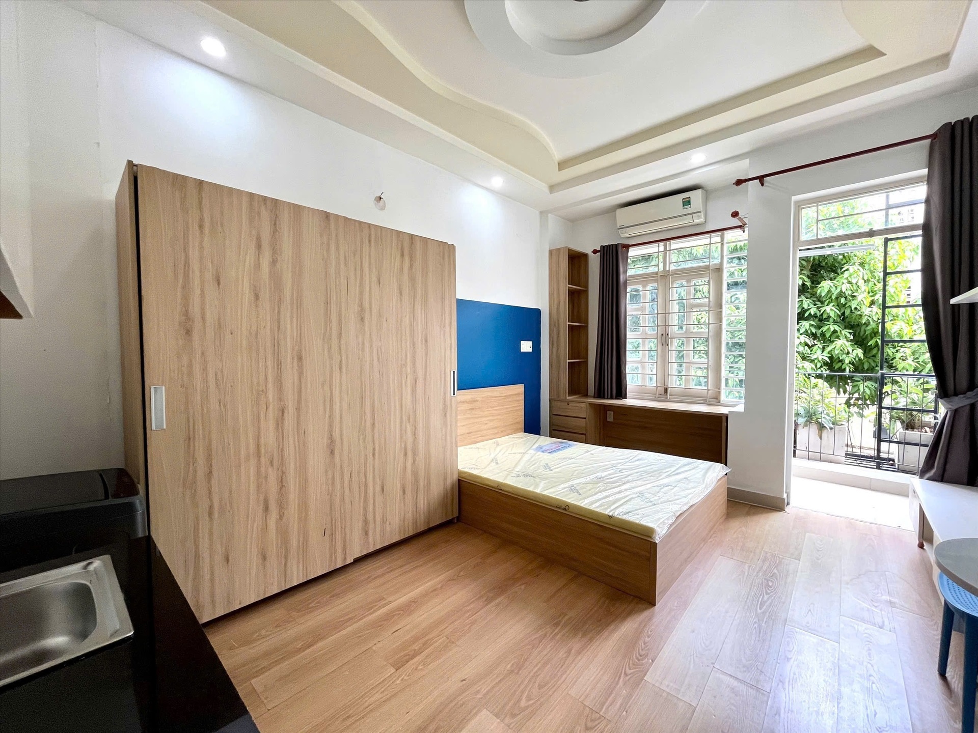 Phòng trọ Studio 30m2 tại Jinjoo Home Đỗ Thúc Tịnh - Gò Vấp - Phòng ngủ