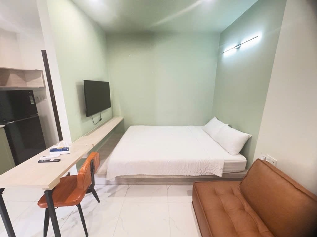 Phòng trọ Studio 30m2 tại PTC House 1 Nguyễn Cư Trinh - Quận 1  - Phòng ngủ