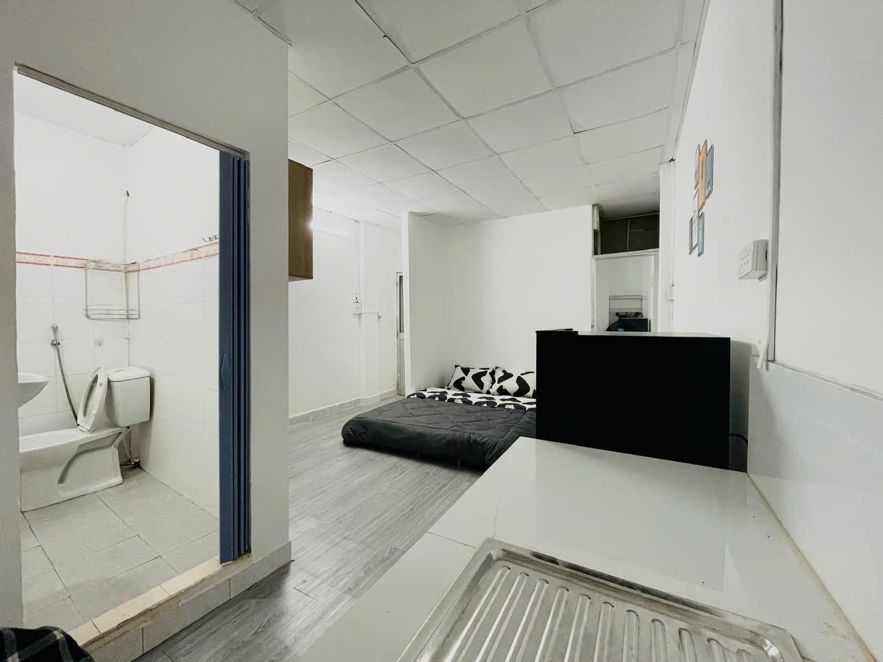 Phòng trọ Studio 25m2 tại Jinjoo Home Đỗ Tấn Phong - Phú Nhuận - Phòng ngủ