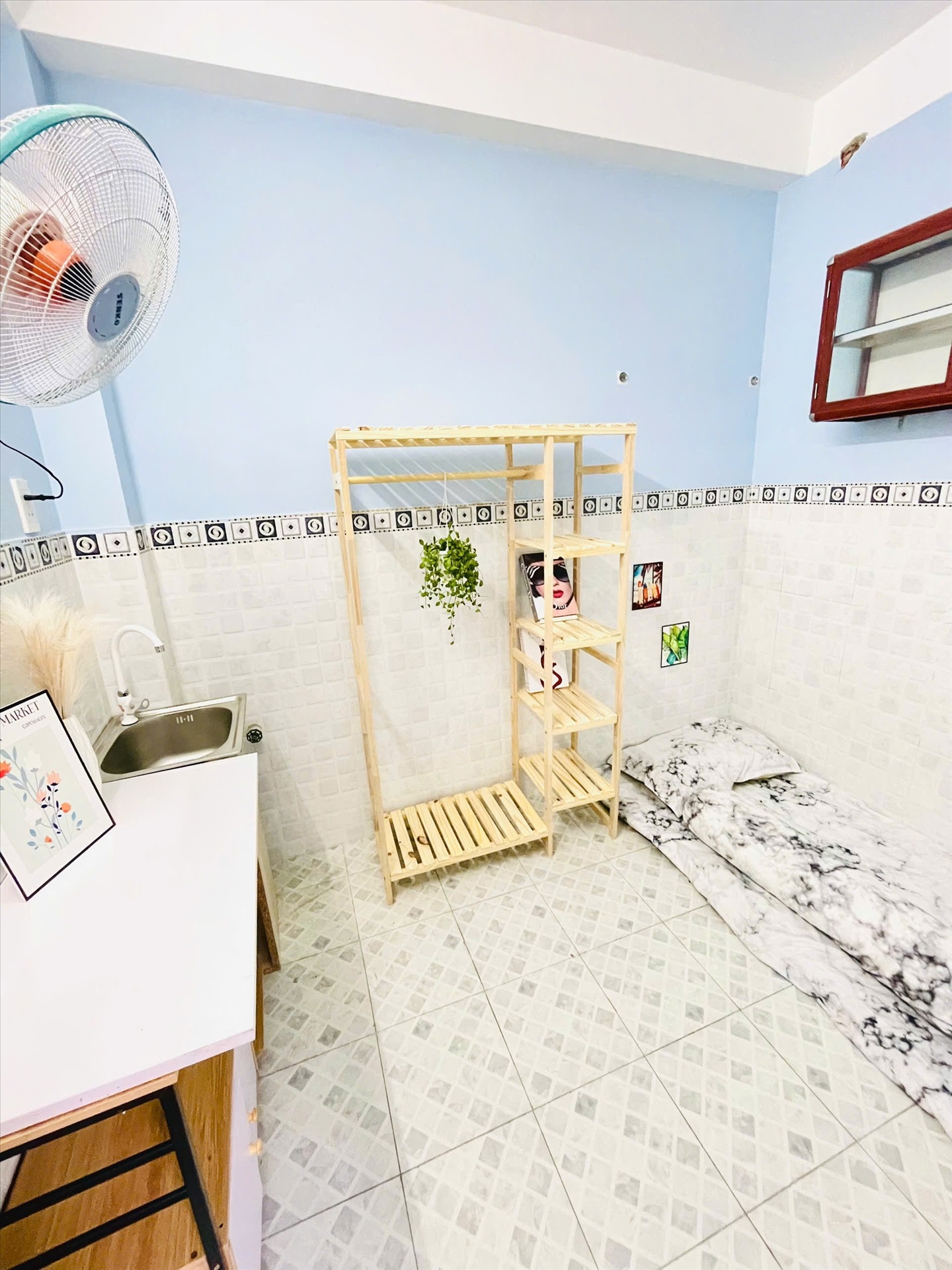 Phòng trọ Studio 15m2 tại Sunhome Phan Văn Trị - Gò Vấp - Phòng ngủ