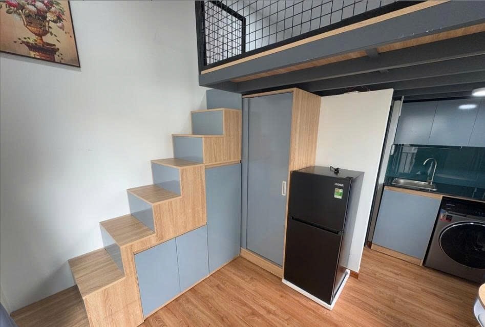 Phòng trọ Duplex 25m2 tại PTC House 4 Nơ Trang Long - Bình Thạnh - Phòng khách