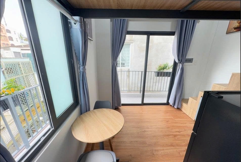 Phòng trọ Duplex 25m2 tại PTC House 4 Nơ Trang Long - Bình Thạnh - Phòng khách